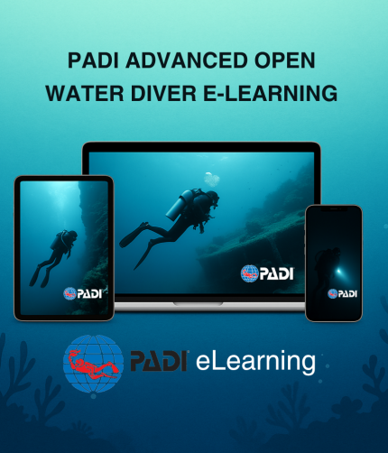 PADI Advanced Open Water Diver eLearning Course on laptop, tablet, and smartphone – offered by MagnaDivers